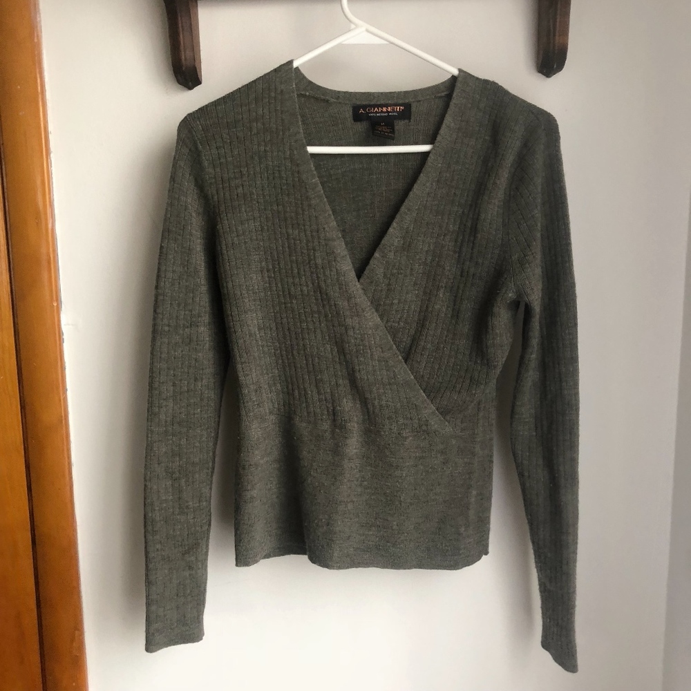A. Giannetti knit green sweater